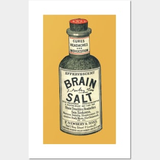 Vintage Brain Salt apothecary bottle Posters and Art